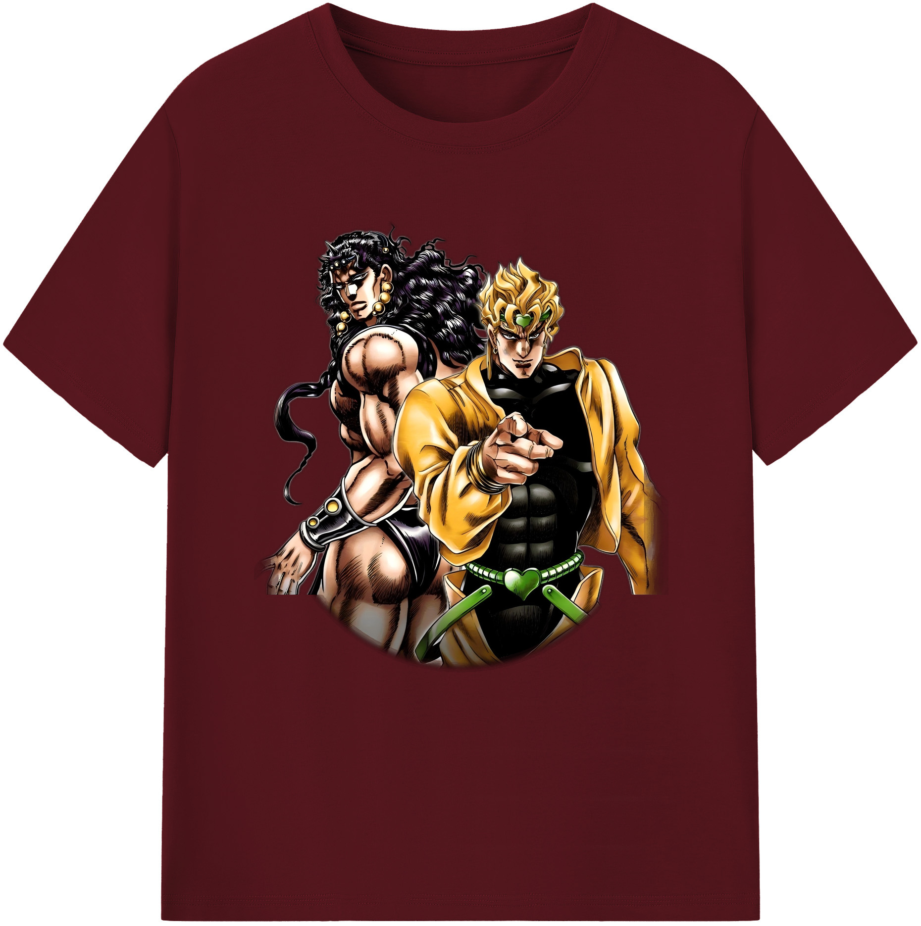 （画像用） ジョジョの奇妙な冒険 ディオ?ブランドー JoJo's Bizarre Adventure Dio Brando 綿100％半袖Tシャツ（フロントプリント）
